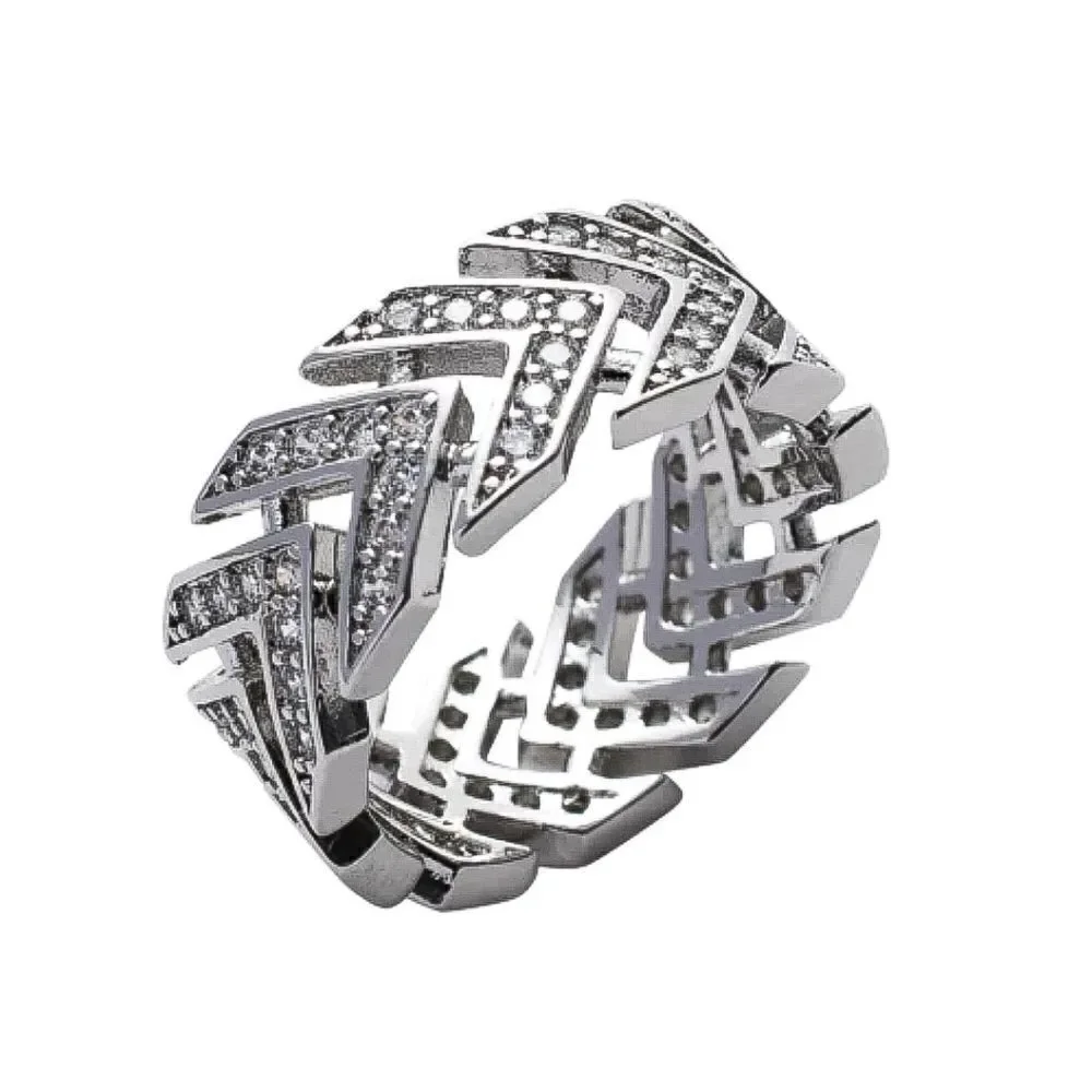 Iced Out Chevron Ring